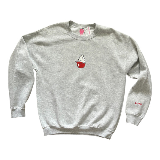 Red Ice Cream Hat Crewneck